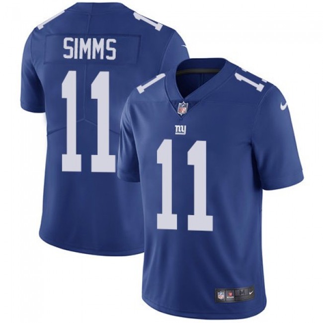 New York Giants #11 Phil Simms Royal Blue Team Color Youth Stitched NFL Vapor Untouchable Limited Jersey