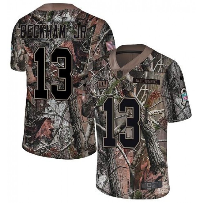 Nike Giants #13 Odell Beckham Jr Camo Men's Stitched NFL Limited Rush Realtree Jersey