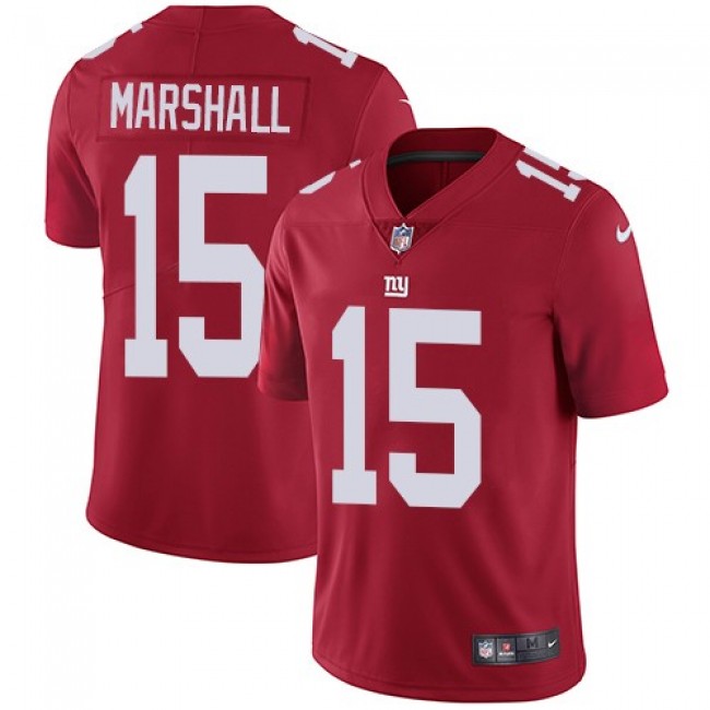 New York Giants #15 Brandon Marshall Red Alternate Youth Stitched NFL Vapor Untouchable Limited Jersey