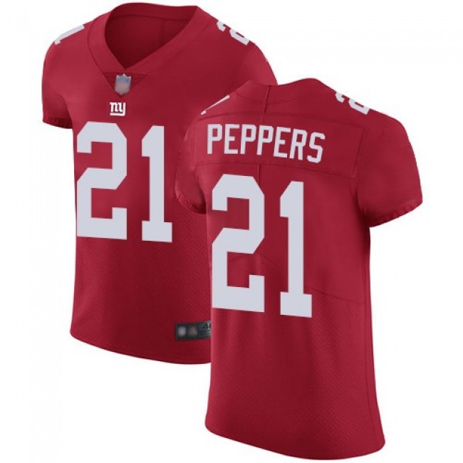 Nike Giants #21 Jabrill Peppers Red Alternate Men's Stitched NFL Vapor Untouchable Elite Jersey