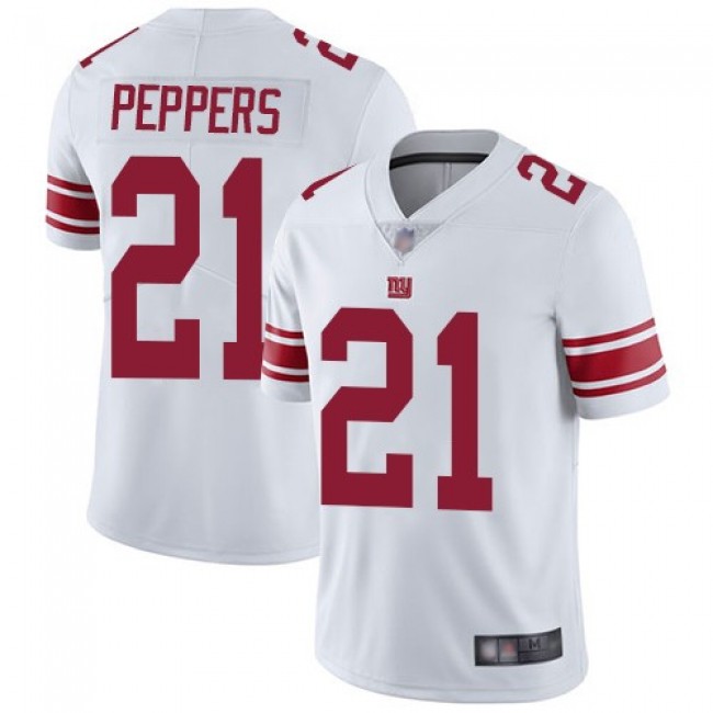 Nike Giants #21 Jabrill Peppers White Men's Stitched NFL Vapor Untouchable Limited Jersey