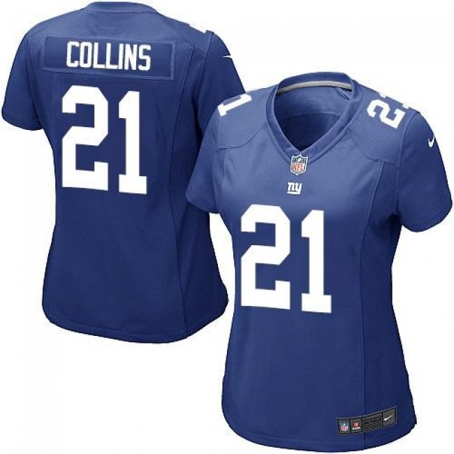 Women's Giants #21 Landon Collins Royal Blue Team Color Stitched NFL Elite Jersey