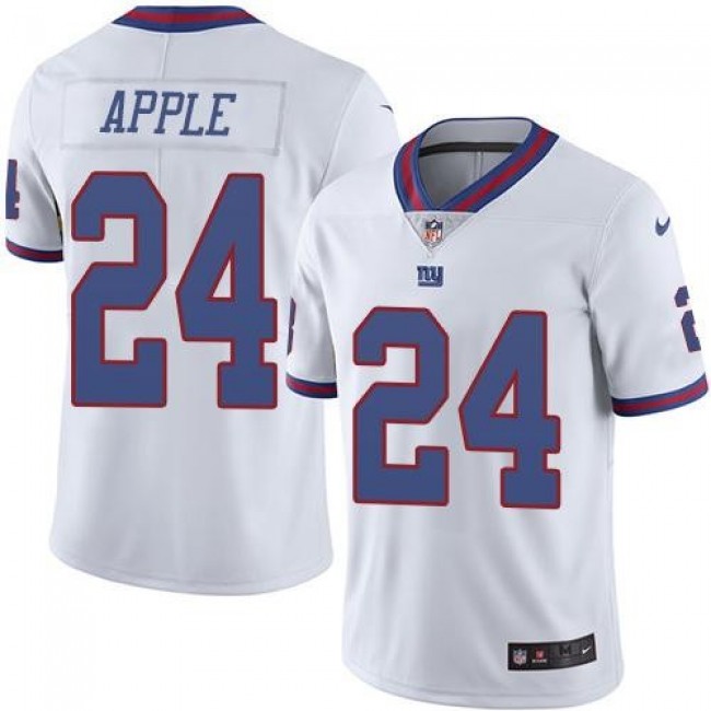 New York Giants #24 Eli Apple White Youth Stitched NFL Limited Rush Jersey
