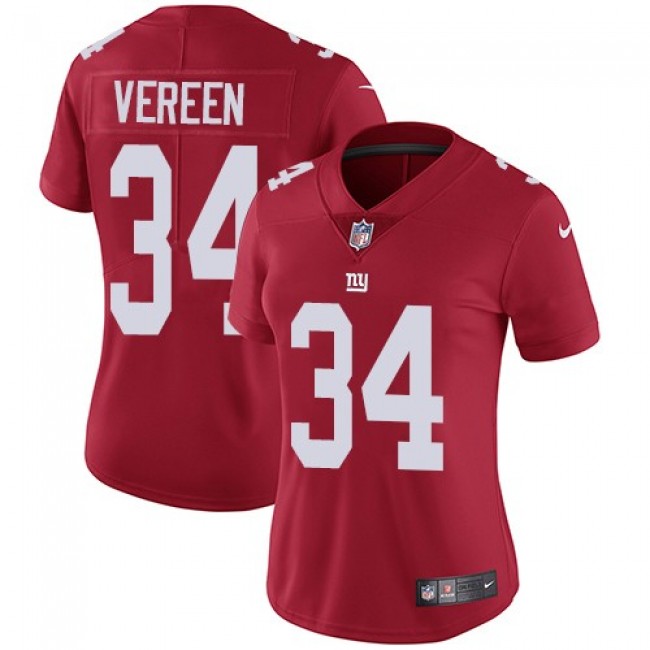 Women's Giants #34 Shane Vereen Red Alternate Stitched NFL Vapor Untouchable Limited Jersey