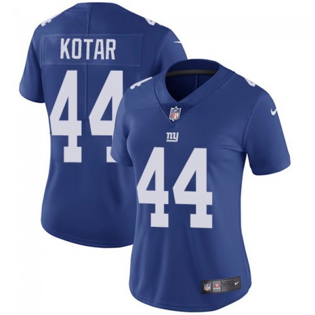 Women's Giants #44 Doug Kotar Royal Blue Team Color Stitched NFL Vapor Untouchable Limited Jersey