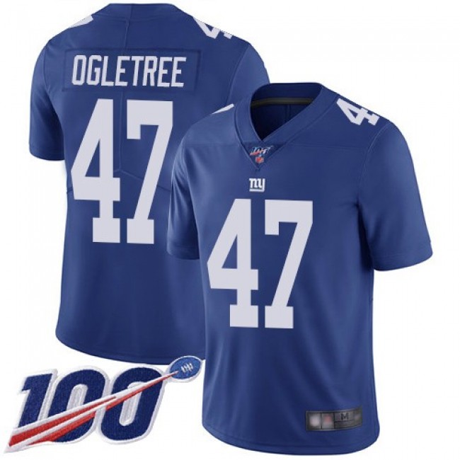 Nike Giants #47 Alec Ogletree Royal Blue Team Color Men's Stitched NFL 100th Season Vapor Limited Jersey