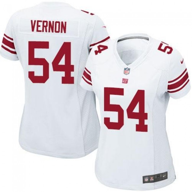 Women's Giants #54 Olivier Vernon White Stitched NFL Elite Jersey