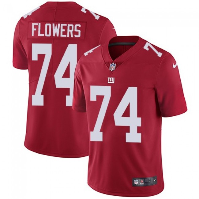 New York Giants #74 Ereck Flowers Red Alternate Youth Stitched NFL Vapor Untouchable Limited Jersey