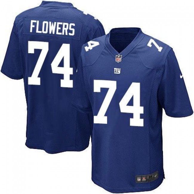 New York Giants #74 Ereck Flowers Royal Blue Team Color Youth Stitched NFL Elite Jersey
