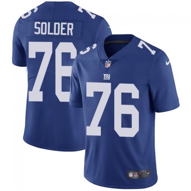 Nike Giants #76 Nate Solder Royal Blue Team Color Men's Stitched NFL Vapor Untouchable Limited Jersey