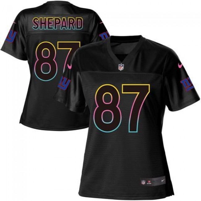 Women's Giants #87 Sterling Shepard Black NFL Game Jersey