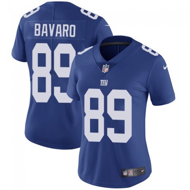 Women's Giants #89 Mark Bavaro Royal Blue Team Color Stitched NFL Vapor Untouchable Limited Jersey