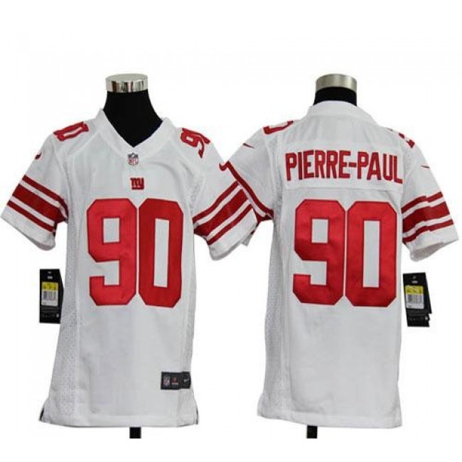 New York Giants #90 Jason Pierre-Paul White Youth Stitched NFL Elite Jersey