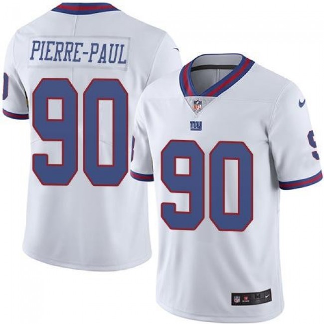 New York Giants #90 Jason Pierre-Paul White Youth Stitched NFL Limited Rush Jersey