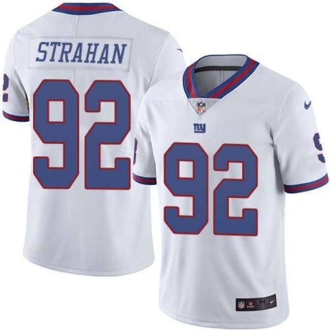 New York Giants #92 Michael Strahan White Youth Stitched NFL Limited Rush Jersey