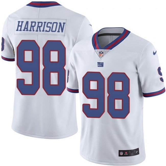 New York Giants #98 Damon Harrison White Youth Stitched NFL Limited Rush Jersey