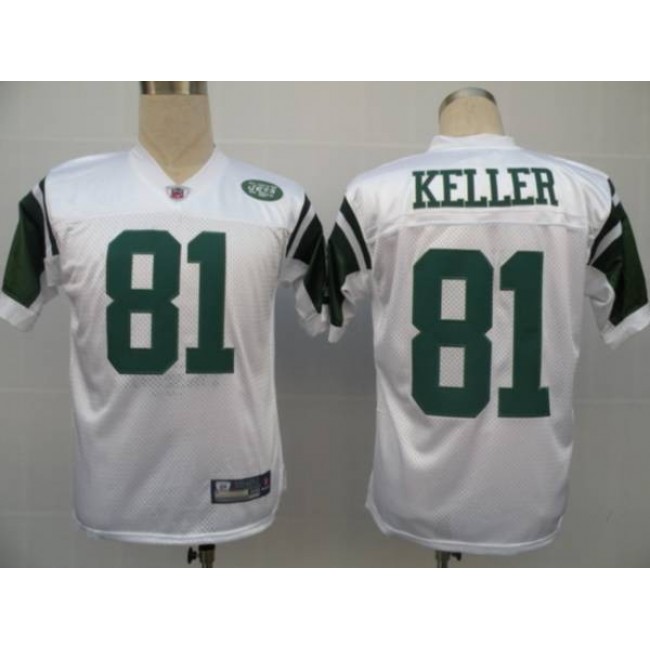Jets #81 Dustin Keller White Stitched NFL Jersey