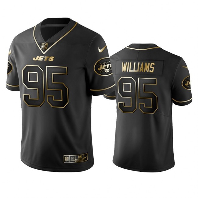 Jets #95 Quinnen Williams Men's Stitched NFL Vapor Untouchable Limited Black Golden Jersey