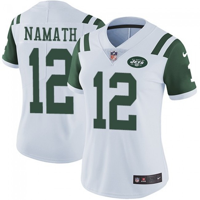 Women's Jets #12 Joe Namath White Stitched NFL Vapor Untouchable Limited Jersey