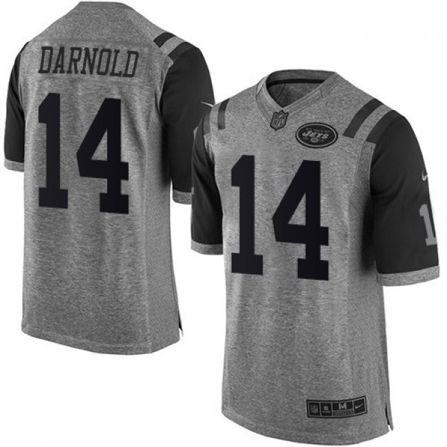 Nike Jets #14 Sam Darnold Gray Men's Stitched NFL Limited Gridiron Gray Jersey