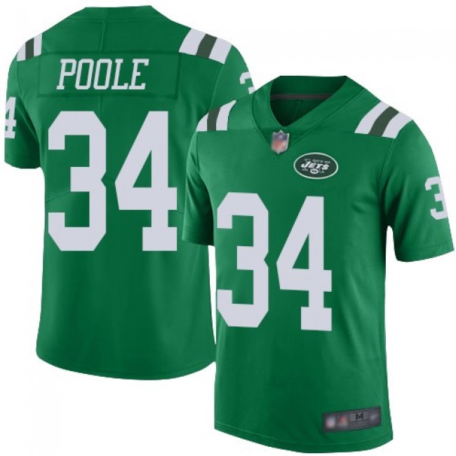 Nike Jets #34 Brian Poole Green Men's Stitched NFL Limited Rush Jersey