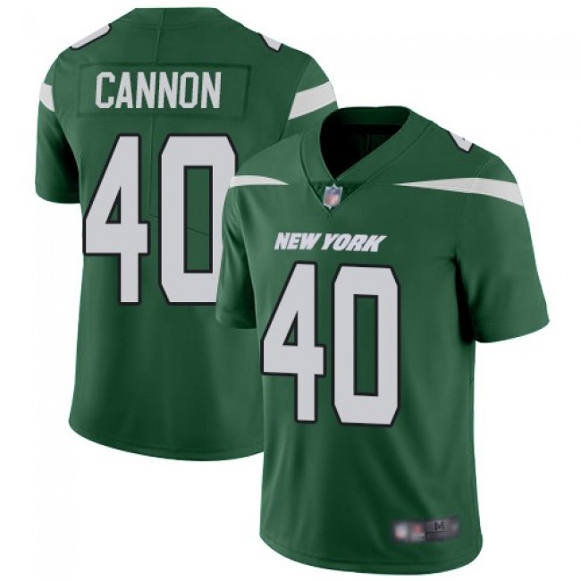 Nike Jets #40 Trenton Cannon Green Team Color Men's Stitched NFL Vapor Untouchable Limited Jersey