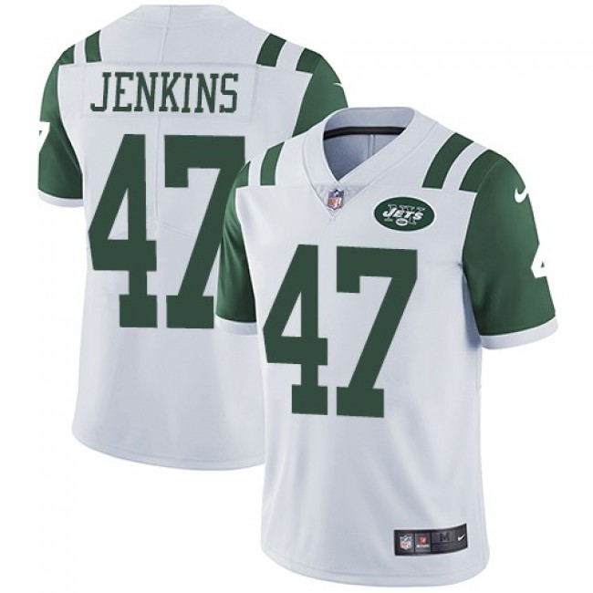 New York Jets #47 Jordan Jenkins White Youth Stitched NFL Vapor Untouchable Limited Jersey