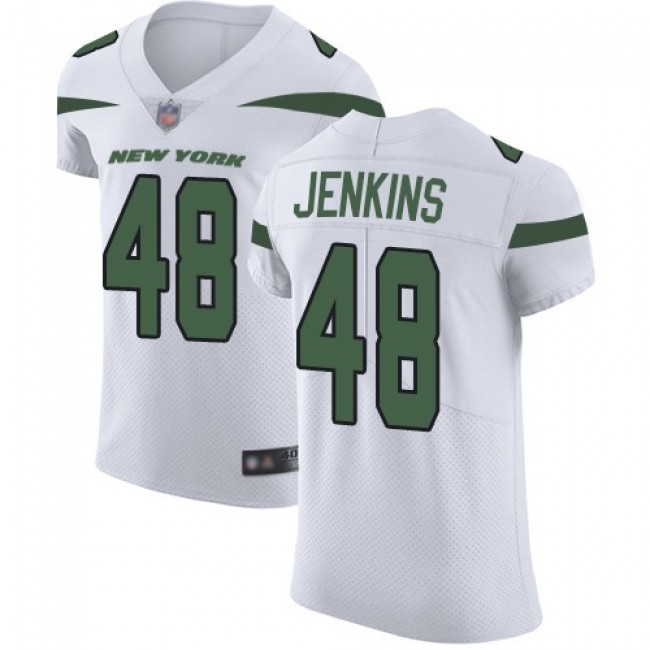 Nike Jets #48 Jordan Jenkins White Men's Stitched NFL Vapor Untouchable Elite Jersey