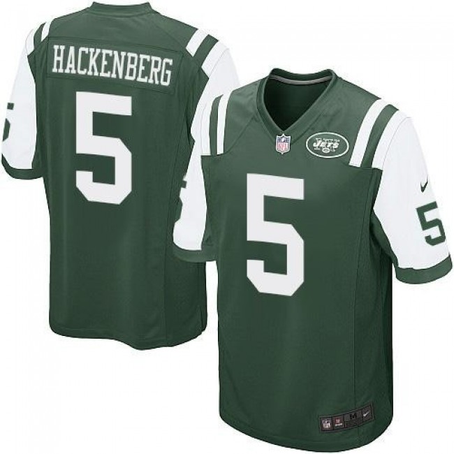 New York Jets #5 Christian Hackenberg Green Team Color Youth Stitched NFL Elite Jersey
