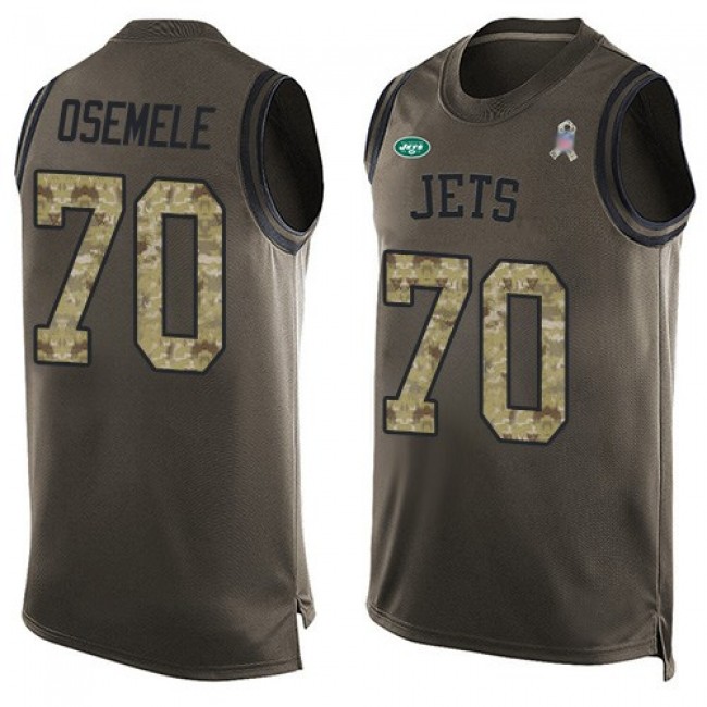 Nike Jets #70 Kelechi Osemele Green Men's Stitched NFL Limited Salute To Service Tank Top Jersey