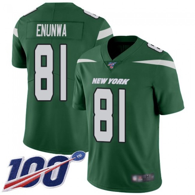 Nike Jets #81 Quincy Enunwa Green Team Color Men's Stitched NFL 100th Season Vapor Limited Jersey