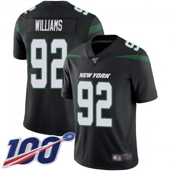 Nike Jets #92 Leonard Williams Black Alternate Men's Stitched NFL 100th Season Vapor Limited Jersey