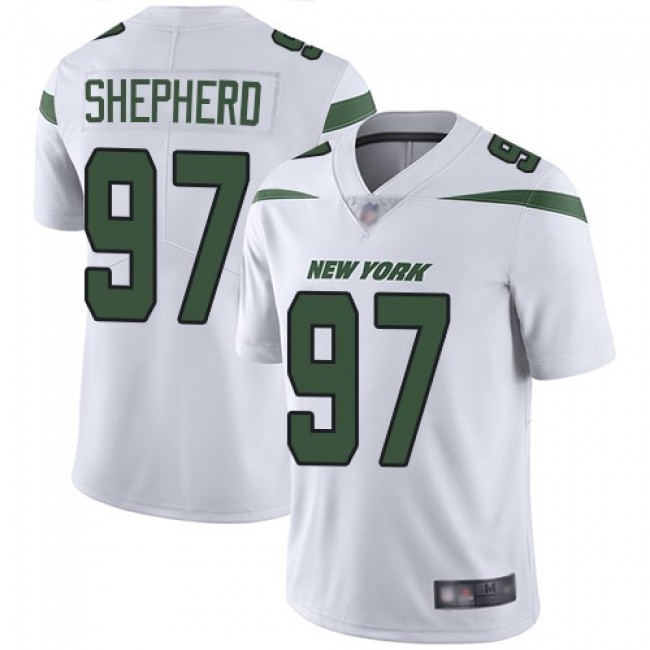 Nike Jets #97 Nathan Shepherd White Men's Stitched NFL Vapor Untouchable Limited Jersey