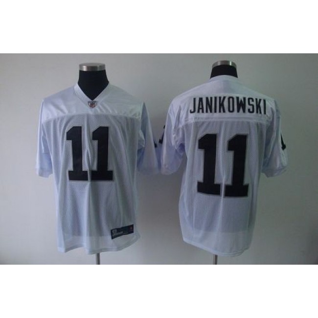 Raiders #11 Sebastian Janikowski White Stitched NFL Jersey