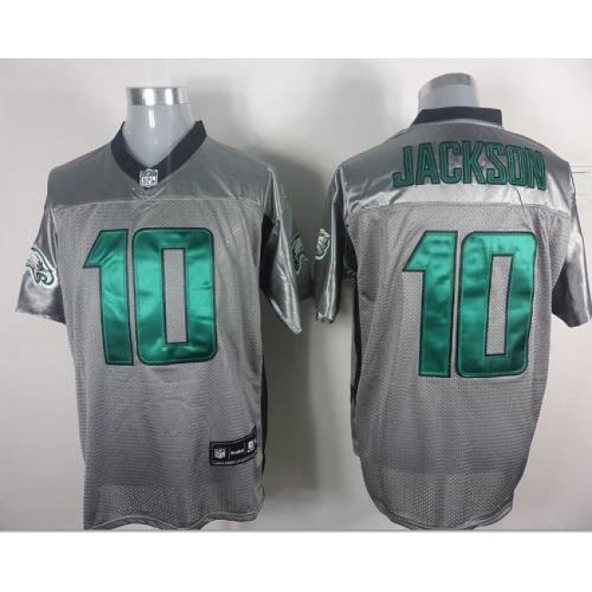 Eagles #10 DeSean Jackson Grey Shadow Stitched NFL Jersey