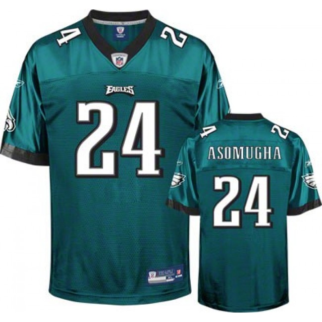 Eagles #24 Nnamdi Asomugha Green Stitched NFL Jersey