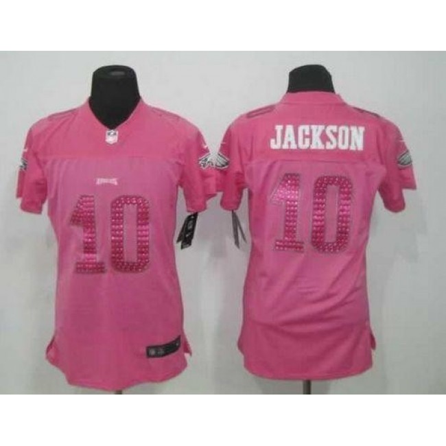 Women's Eagles #10 DeSean Jackson Pink Sweetheart Stitched NFL Elite Jersey