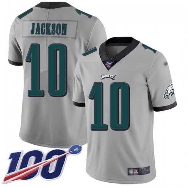 Nike Eagles #10 DeSean Jackson Silver Men's Stitched NFL Limited Inverted Legend 100th Season Jersey