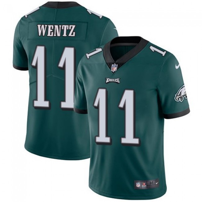 Philadelphia Eagles #11 Carson Wentz Midnight Green Team Color Youth Stitched NFL Vapor Untouchable Limited Jersey
