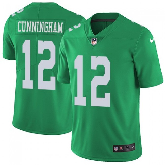Philadelphia Eagles #12 Randall Cunningham Green Youth Stitched NFL Limited Rush Jersey