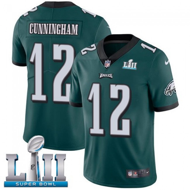 Philadelphia Eagles #12 Randall Cunningham Midnight Green Team Color Super Bowl LII Youth Stitched NFL Vapor Untouchable Limited Jersey