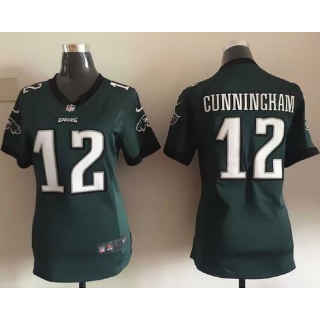 Women's Eagles #12 Randall Cunningham Midnight Green Team Color Stitched NFL New Elite Jersey