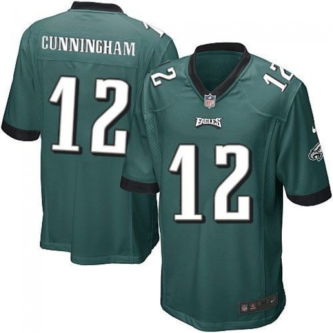 Philadelphia Eagles #12 Randall Cunningham Midnight Green Team Color Youth Stitched NFL New Elite Jersey