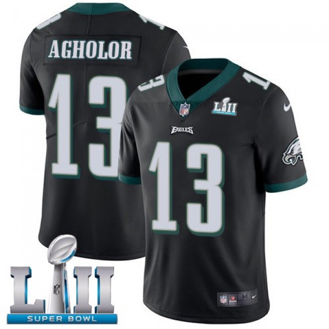 Philadelphia Eagles #13 Nelson Agholor Black Alternate Super Bowl LII Youth Stitched NFL Vapor Untouchable Limited Jersey