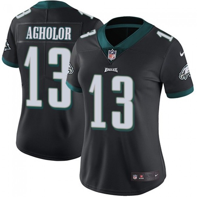 Women's Eagles #13 Nelson Agholor Black Alternate Stitched NFL Vapor Untouchable Limited Jersey
