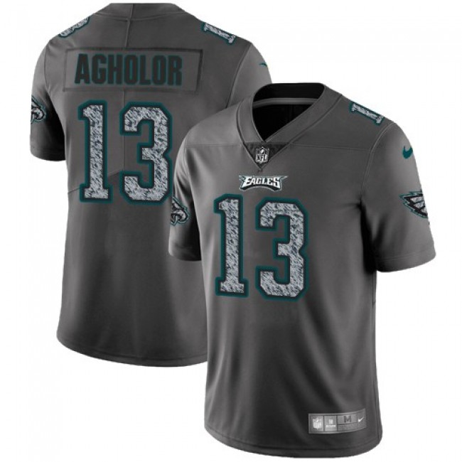 Nike Eagles #13 Nelson Agholor Gray Static Men's Stitched NFL Vapor Untouchable Limited Jersey