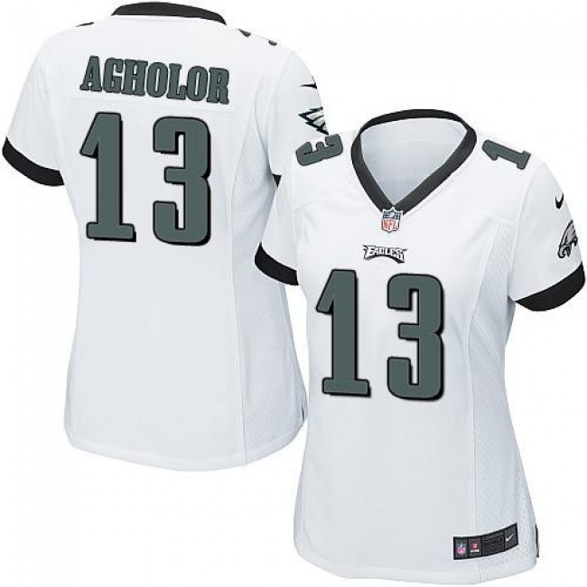 Women's Eagles #13 Nelson Agholor White Stitched NFL New Elite Jersey