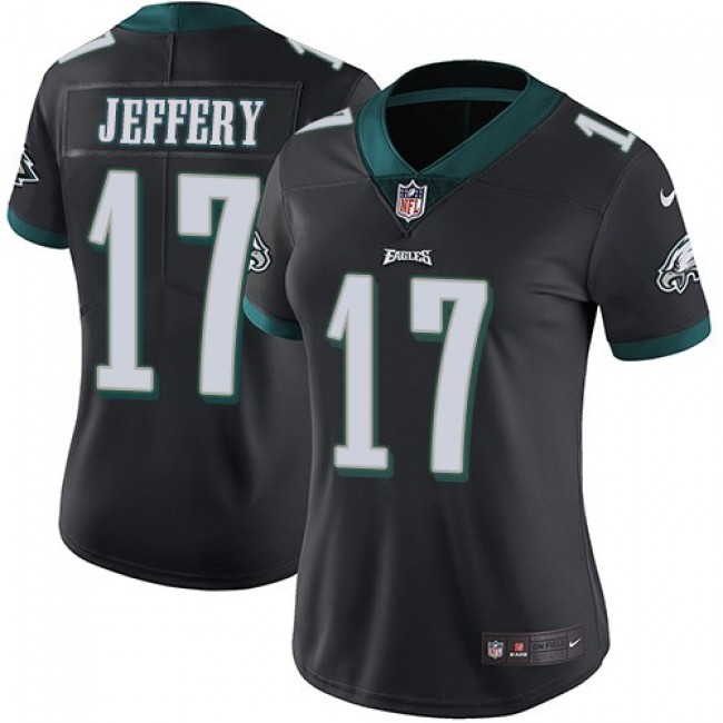 Women's Eagles #17 Alshon Jeffery Black Alternate Stitched NFL Vapor Untouchable Limited Jersey