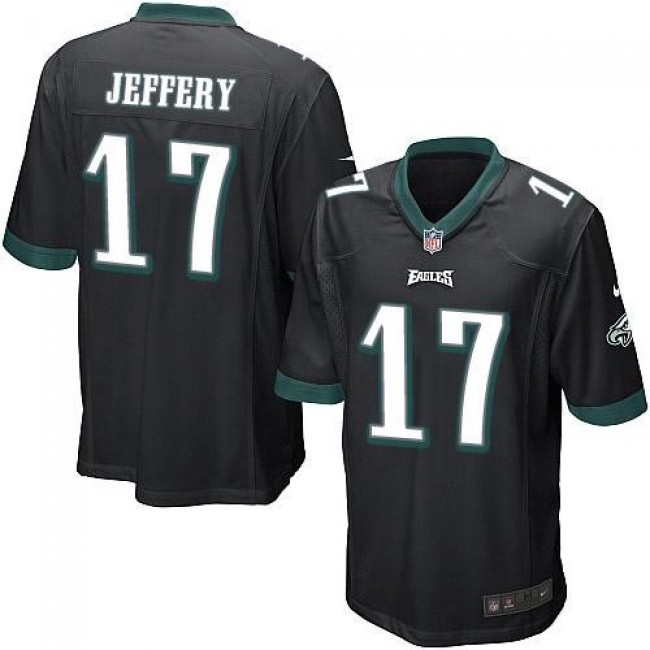 Philadelphia Eagles #17 Alshon Jeffery Black Alternate Youth Stitched NFL New Elite Jersey