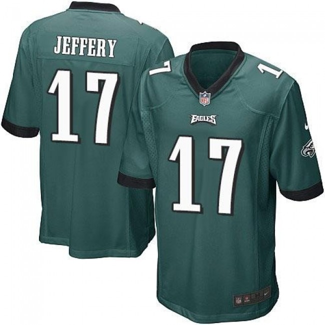 Philadelphia Eagles #17 Alshon Jeffery Midnight Green Team Color Youth Stitched NFL New Elite Jersey